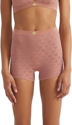 adidas Originals Microterrot Monogram High Waist Boyshorts in Warm Clay at Nordstrom, Size Xx-Large