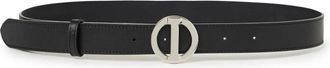 Iceberg Fluwelen leren riem met monogramgesp - Dames - Riemen - Zwart - 90 CM - Leer - Accessoires
