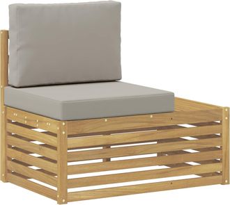 vidaXL Sof&aacute; De Esquina Exterior Madera De Acacia S&oacute;lida Blanco Vidaxl