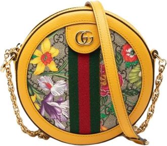 Gucci Pre-owned Cross Body Bags, female, Multicolor, Size: ONE SIZE Pre-owned Vintage Canvas Crossbody Bag