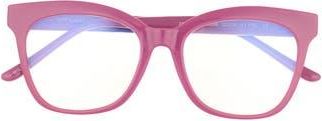 DIFF Eyewear Willa 52mm Cat Eye Blue Light Blocking Glasses in Pink Ultra Blue Light at Nordstrom Rack