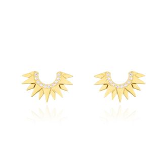 The Lovery Sunburst Diamond Stud Earrings