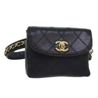 Chanel Pre-owned Belt Bags, female, Black, Size: ONE SIZE Pre-owned Vintage Waist Bag