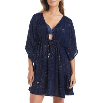 Bleu Rod Beattie Sequin Embellished Cover-Up in Midnight at Nordstrom, Size Medium
