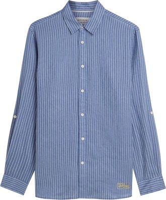 Scotch & Soda Overhemden, Heren, Blauw, XL, Casual Overhemden