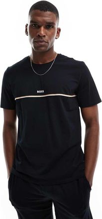 HUGO BOSS Unique - T-shirt nera in coordinato-Nero