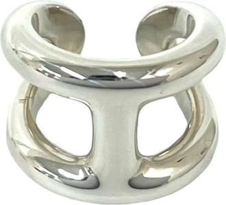 Herm&egrave;s Silver Silver 925 Band Ring (Pre-Owned)