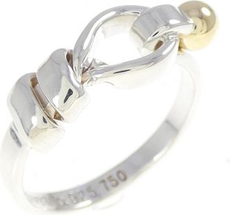 Tiffany & Co. Silver Yellow Gold Yellow Gold (18K) Silver 925 Band Ring (Pre-Owned)