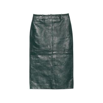 Frankie Shop Rokken, Dames, Groen, S, Leer, Taney Pencil Skirt