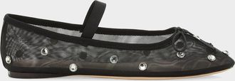 Loeffler Randall Leonie Crystal Mesh Ballerina Flats