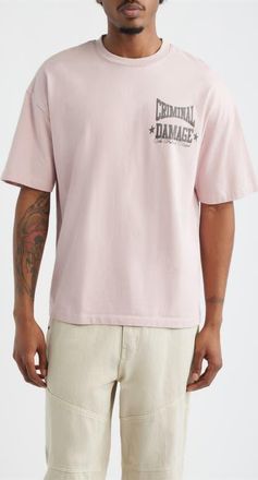 Criminal Damage Boxing Gym Graphic T-Shirt in Lilac at Nordstrom, Size Xx-Large