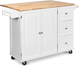Costway Carro De Cocina Con Ruedas Carrito Auxiliar Carro De Servicio Multiuso Aparador Buffet Para Comedor Restaurante - Costway