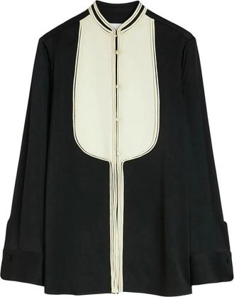 Jil Sander Envers satijnen shirt - Dames - Overhemden - Zwart - XS - Satijn - Overhemden