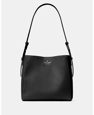 Kate Spade New York Womens Juliette Medium Bucket Bag - Black Leather - One Size