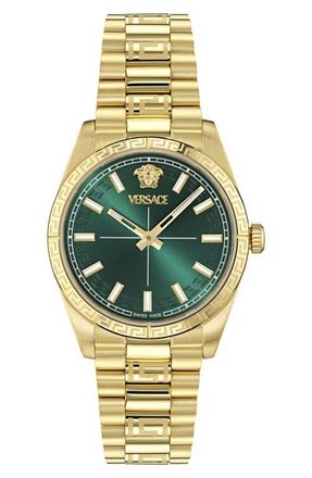 Versace Millenyium Goldtone Bracelet Watch, 32mm in Ip Gold at Nordstrom
