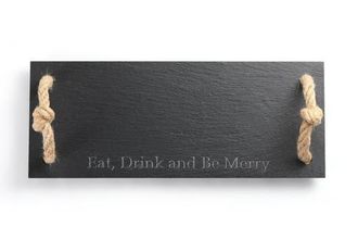 Uber Appliance Rectangular Slate Stone Serving Tray With Jute Rope Handles in Black at Nordstrom