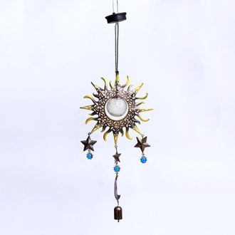 OEM Campana De Viento Led Con Energ&iacute;a Solar Para Uso Exterior, Campana De Viento Colgante Grande, Campana De Viento De Luto, Decoraci&oacute;n Exterior Para Casa