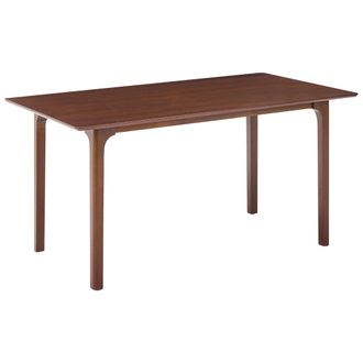 Beliani Mesa De Comedor Y Cocina De Dise&ntilde;o Tradicional 160 X 90 Cm Madera De Fresno Oscuro Delmas