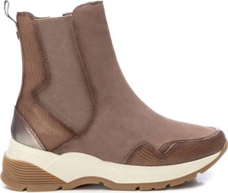 Xti Carmela Collection Leather Sneaker Booties By Xti