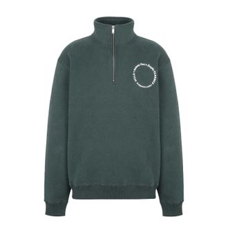 Jack Wills Sportief herensweatshirt met lange mouwen en kwartritssluiting (Pijnboom)