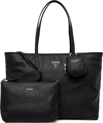 Guess Co Borsa tote con placca logo - Nero