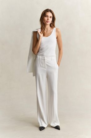 GANT Women Tailored Crepe Pants (38) WHITE