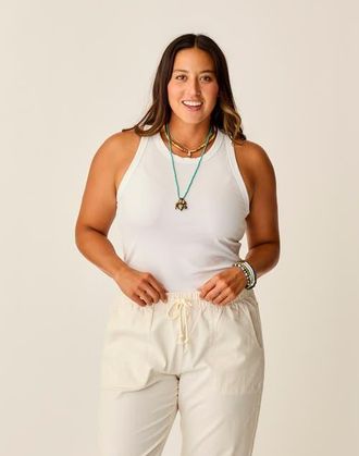 Carve Designs Lyra Rib Tank in Cloud at Nordstrom, Size Xx-Small