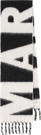 Isabel Marant Sjaal met logo-intarsia - Zwart