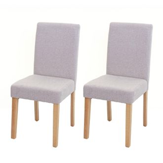 Hhg Hhg - Nunca Usado] Juego De 2 Sillas De Comedor Silla De Cocina Littau, Textil, Crema-beige, Patas Claras