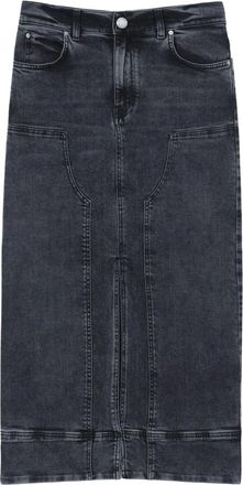 Pinko Gregoriana Skirt - Dames - Spijkerrokken - Grijs - M - Katoen - Rokken