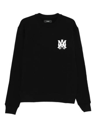 Amiri logo-detail crew sweatshirt - Zwart