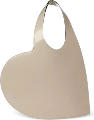 Coperni Heart Tote Bag - Dames - Handtassen - Beige - ONE Size - Leer - Tassen