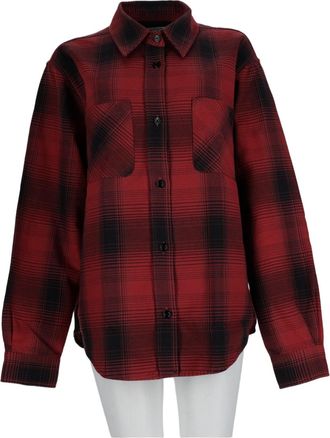 Our Legacy Brown Plaid Relaxed Casual Cotton Shirt