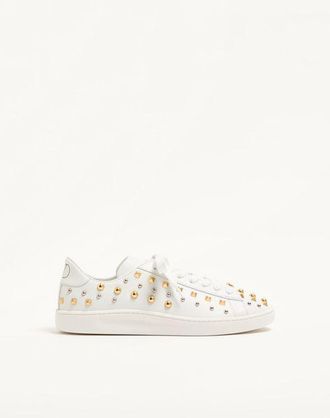 Valentino Garavani Royco Trainer In Nappa Calfskin With Stud Detail