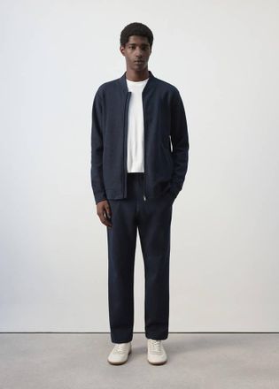 Mango Jogger cotone vita elasticizzata blu notte - Uomo - XXL - MANGO MAN