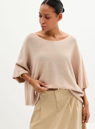 Contemporaine Womens Oversized boxy-fit boat-neck sweater Exclusive collection from Italy