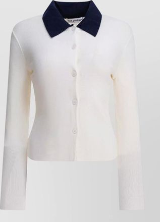 Self Portrait merino wool slim-fit long-sleeve cardigan