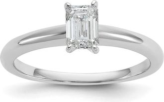 Diamond2Deal 14k Gold 1/2 Ct Certified Lab Grown Diamond Solitare Engagement Ring