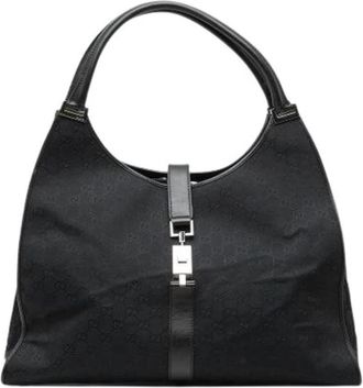 Gucci Pre-owned Jackie Bardot reistas - Dames - Vintage Schoudertas - Zwart - ONE Size - Leer - Vintage