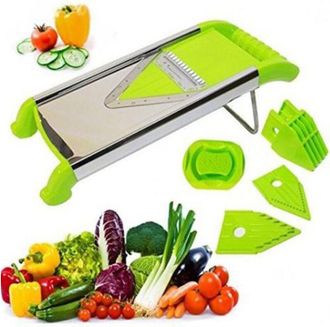 Trade Shop Trade Shop - Cortadora De Verduras Mandolina Cortadora Multiusos Con Cuchilla De Acero Inoxidable