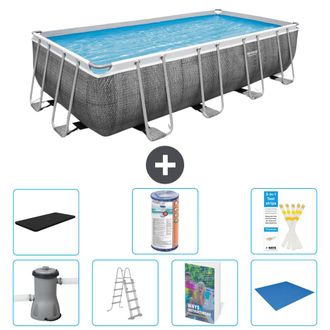 Bestway Piscina Bestway Power Steel Rectangular - 488x244x122 Cm - 8-piezas S594