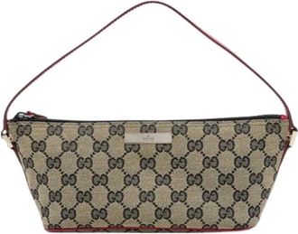 Gucci Pre-owned Mini Shoulder Bag - Dames - Vintage Mini Tas - Beige - ONE Size - Leer - Vintage