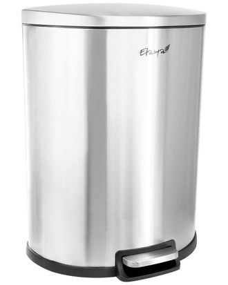 Elama 50L Half Circle Stainless Steel Step Trash Bin