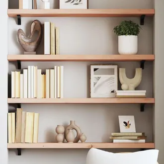 vidaXL Vidaxl - Estante De Pared Madera Maciza De Roble Sin Tratar 100x20x4 Cm