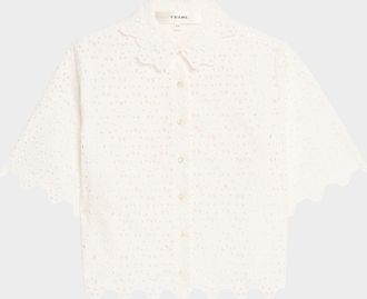 Frame Denim The Deco Eyelet Top