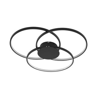 Lindby Lindby L&aacute;mpara De Techo Led riley En Negro Aluminio