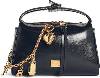 Dolce & Gabbana Vittoria Black Leather Handbag