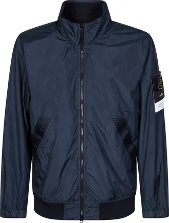Stone Island Dark Navy Lightweight Crinkled Jacket