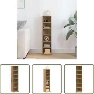 vidaXL Armadio per dischi - Mobile Porta CD Artigianale 21x20x88 cm Legno Multistrato