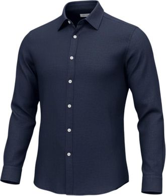 Sonrisa Leinenhemd - Heren - Casual Overhemden - Blauw - L - Linnen - Overhemden